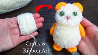 Amazing Teddy Bear Making Idea with Yarn  Super Easy Teddy Making at Home  How to Make Teddy Bear [upl. by Felten]