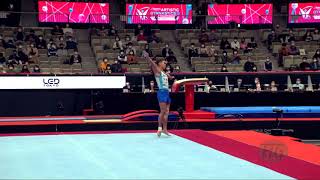 AZIZOV Ilyas KAZ  2021 Artistic Worlds Kitakyushu JPN  Qualifications Floor Exercise [upl. by Aisatsanna]