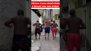 Adriano é pura simplicidade e ternura com seus amigos shorts Flamengo adrianoimperador [upl. by Lienahs]