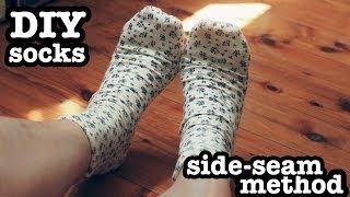 DIY Socks 2 side seam method [upl. by Eyatnod]