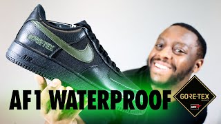 Air Force 1 GoreTex Waterproof Black Cargo Khaki Sneaker Review QuickSchopes 751 Schopes HV3959 010 [upl. by Corotto]