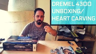 UNBOXING DREMEL 4300 Rotary Tool Kit amp Heart Carving ❤️ [upl. by Atiuqel931]