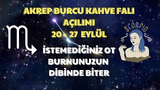 Akrep Burcu Kahve Falı Açılımı 20  27 Eylül [upl. by Reyam]