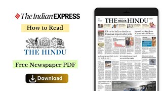 How to read the hindu newspaper  download indian express newspaper Free Daily newspaper pdf [upl. by Sisely]