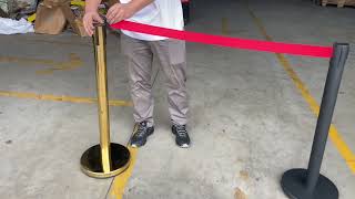 Heavy Duty Stanchion Crowd Control Post Barrier [upl. by Healey]