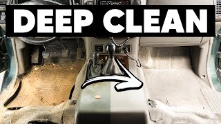 Deep Cleaning a DIRTY Car Interior  Muddy Nissan Patrol [upl. by Aneerak]