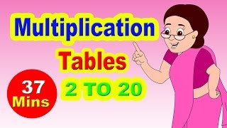 Multiplication Table I Maths Tables From 2 to 20  Learn Numbers For kids I Easy Way To Learn Tables [upl. by Norrab612]