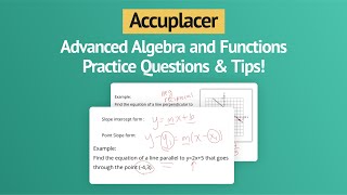 Accuplacer Math  Advanced Algebra and Functions [upl. by Tamas583]