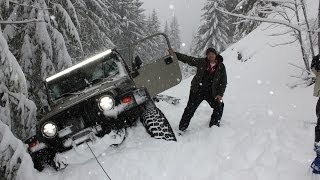 Deep Snow Wheeling Jeep Wrangler Oregon Cascades Extreme 4x4 [upl. by Katt]