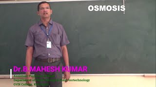 OSMOSIS l Lecture by DrBMakesh Kumar l Department of Plant Biology amp Bio Technology [upl. by Blithe885]