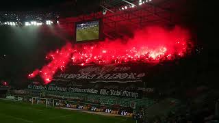 Śląsk Wrocław fans pyro show vs Górnik Zabrze Ekstraklasa [upl. by Drwde]