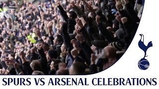 Spurs 21 Arsenal  Full time celebrations in the North London derby [upl. by Assirok]