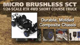 Losi 124 Micro Brushless SCT Ready to Run Short Course Truck [upl. by Tommie]