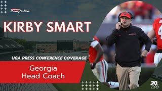 Kirby Smart talks defending Arch Manning what Carson Beck has to do to for Georgia to beat Texas [upl. by Atiniv]