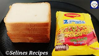 5 Minutes Evening Snacks Recipe  Crispy ampTasty Bread SnacksMaggi Puff RecipeMaggi Recipe [upl. by Aniroz]