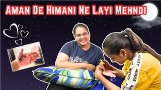 Special Karwachauth Mehndi 😍  Jass Ne Dita Surprise  Amanjass Vlogs [upl. by Cyrillus]