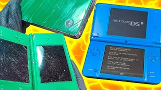 DSi XL broken screens replacement ✪ Tear down and shell swap [upl. by Annalee]