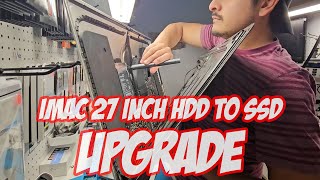 iMac HDD to SSD Upgrade Screen Replacement  Apple iMac 27inch 2015 [upl. by Valry87]