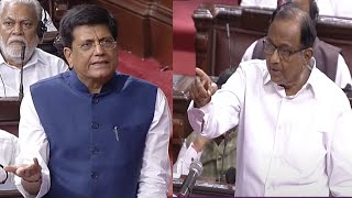 P Chidambaram Vs Piyush Goyal Speech Fight in Rajya Sabha  Parliament Live  Congress Vs BJP  YOYO [upl. by Burnham]