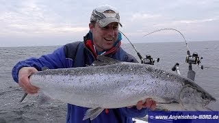 Modernes Schleppangeln vor Rügen  Trolling auf Lachs [upl. by Adnamas]