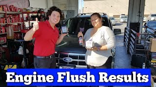 AMSOIL Engine Flush Motor oil change Results 2010 Escape 30L [upl. by Laamak]