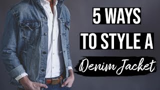 Denim Jackets For Men 5 Jean Jacket Outfit Ideas [upl. by Koslo]