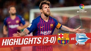 Resumen de FC Barcelona vs Deportivo Alavés 30 [upl. by Adnawuj]