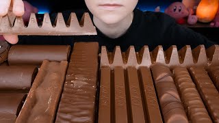 ASMR Chocolate Cake Ice Cream Sandwich Toblerone Reeses Watchamacallit Cookie Kinder Bueno 먹방 [upl. by Gleason]