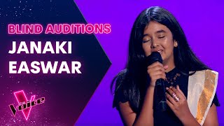 The Blind Auditions Janaki Easwar sings Lovely by Billie Eilish [upl. by Mcnamara]