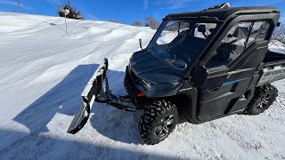 2022 CFMoto Uforce 1000  Plowing Snow [upl. by Tabitha]