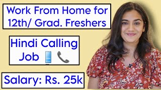 Work from Home Jobs for 12th Pass amp Graduate Freshers  Sales Telecalling Job  WFH Remote Jobs [upl. by Felipe]