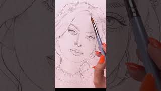 ‏ Watercolor Portrait Painting full tutorial on my channel [upl. by Hasile]