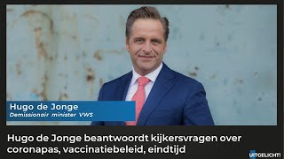 Uitgelicht 14 oktober 2021  Hugo de Jonge over de kijkersvragen over de coronapas en eindtijd [upl. by Ahsyad]