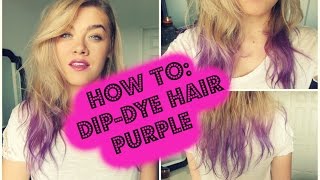 HOW TO DIPDYE HAIR PURPLE  MELISSA MIXES [upl. by Edmonds]