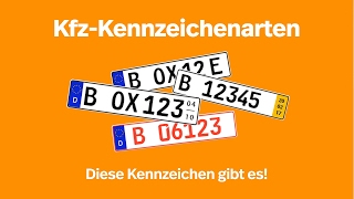 KfzKennzeichenarten  Diese Kennzeichen gibt es I Kennzeichenboxde [upl. by Yllim]