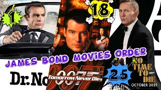 James Bond Movies Order  James Bond Universe [upl. by Goldy]