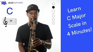 C Major Scale on Alto Saxophone Eb Concert [upl. by Brnaba]