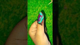 Water Marble Nails🩵❤️🖤YOUTUBEnails nailart trending shorts subscribe [upl. by Flemings193]