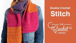 BEGINNER Double Crochet Stitch DC [upl. by Mckeon]