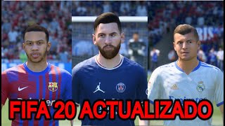 Actualiza tu FIFA 20 a FIFA 22 equipos uniformes fichajes plantillas para PS4 PS3 XBOX ONE PC [upl. by Nylhtac578]