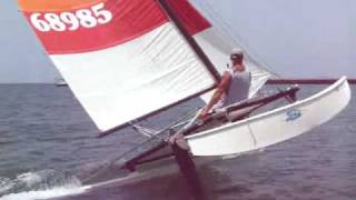 Sailing a Hobie Cat 16 on Andros [upl. by Moonier835]