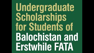 Tutorial Undergrad Scholarships for Balochistan amp Erstwhile FATA [upl. by Budde932]