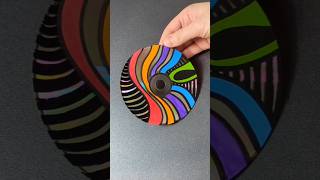 Abstract on CD Disc 💿🔥🔥 disc picture art satisfying abstract colors shortvideo shorts [upl. by Lleinad]