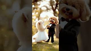 Dog Wedding Cute and Heartwarming Spectaclecute dogfashionshow dogrunway petfashionista puppy [upl. by Phyllis24]