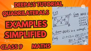 Quadrilaterals Class 9 Maths explanation of solved examples [upl. by Htebsle]