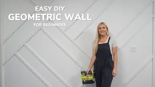 Easy DIY Geometric Accent Wall [upl. by Andrej]