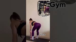 Home workout VS Gym workout gym fitness homeworkout [upl. by Terrena828]