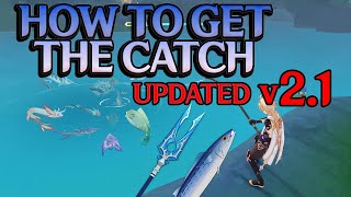 UPDATED How to Unlock Fishing amp The Catch Polearm  Genshin Impact 21 [upl. by Ahsikyt]