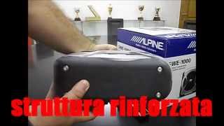 Subwoofer amplificato Alpine SWE1000 presentazione [upl. by Crandell869]