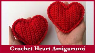 Crochet Heart Amigurumi  How to Crochet a Heart for Valentines Day [upl. by Trescott]